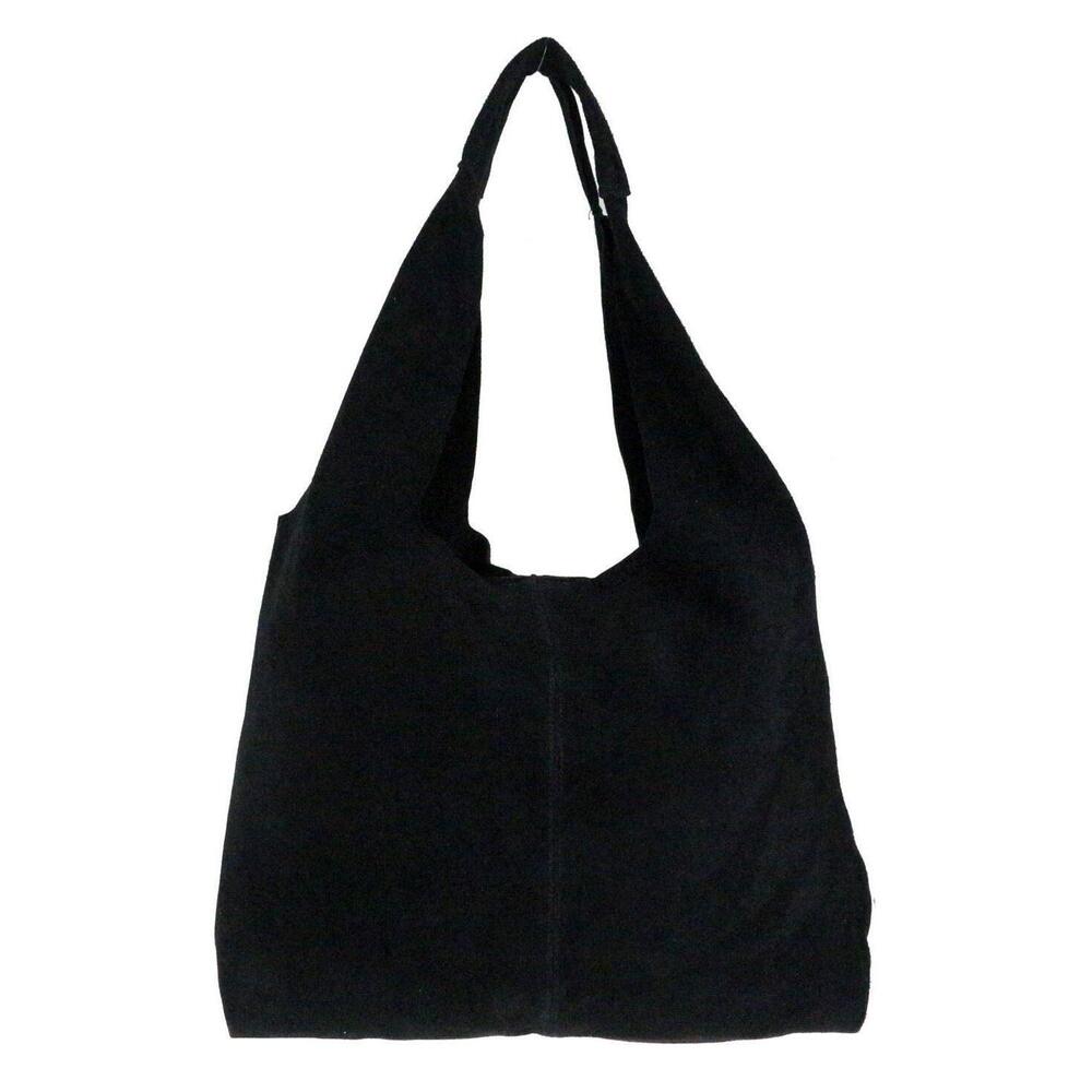 2207 Plain Open Shoulder Bag Black